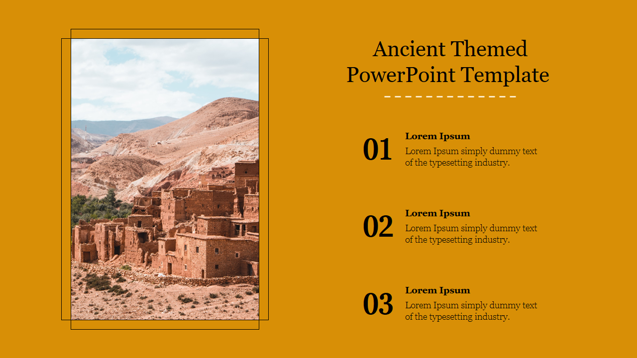 Free - Creative Ancient Themed PowerPoint Template Slides